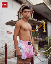 Load image into Gallery viewer, Muay Thai Shorts - Free Flow Series - Miami Lights
