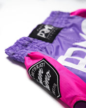 Load image into Gallery viewer, Super-Nylon Muay Thai Shorts - Purple Rain
